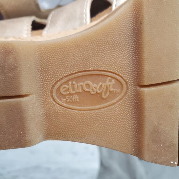 Sofft Shoes Womens Size 8 Gold Leather Sadra EuroSoft Strappy Sandals - Picture 8 of 11